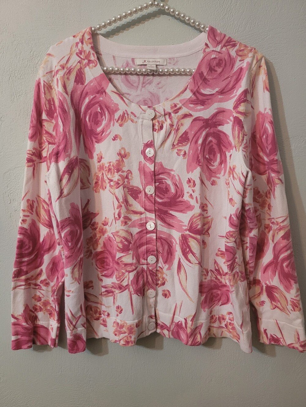 JM Collection Cozy Cotton Blend Button Up Cardigan Size XL New Without Tag!
